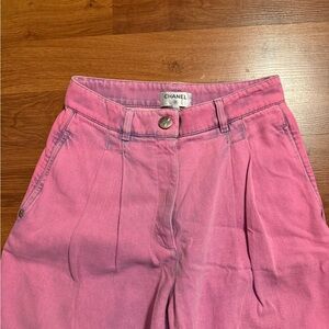 CHANEL WIDE LEG HIGH RISE JEANS